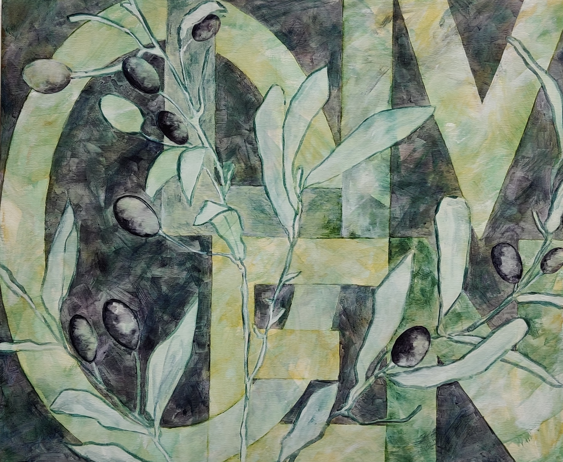 Oliven 60 x 50 cm