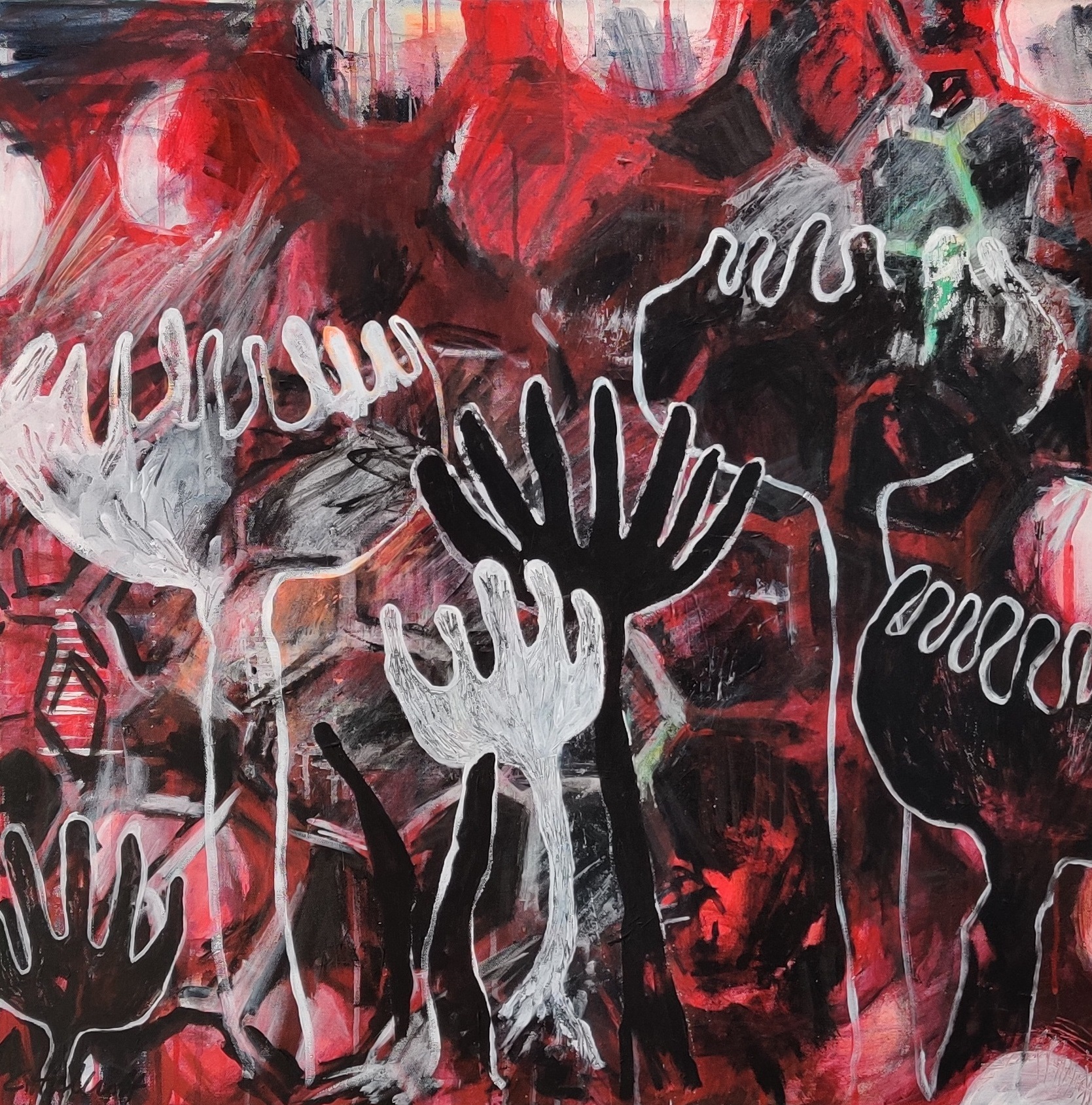 Svampeliv 80 x 80 cm