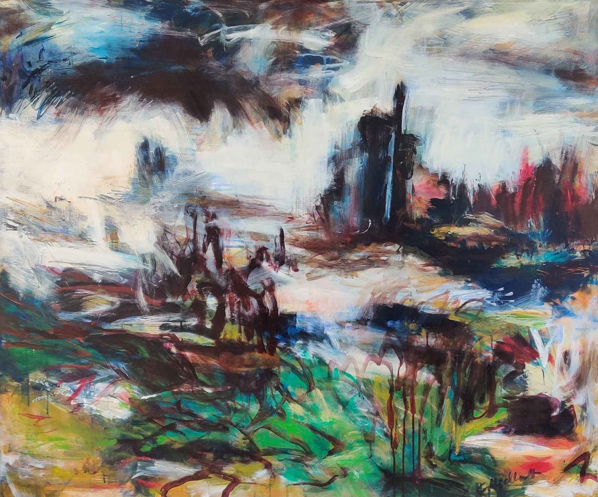 Vintermørke 120 x 100 cm